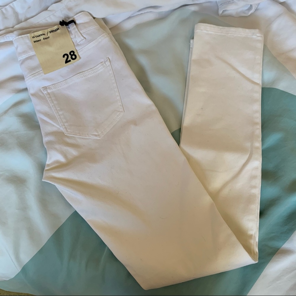 Le Chateau + Skinny + Jeans + White + Size 26 + New with Tags